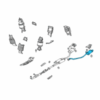 OEM 2007 Acura MDX Muffler, Driver Side Exhaust Diagram - 18305-STX-A02