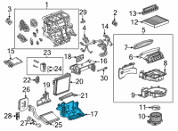 OEM Chevrolet Trailblazer Evaporator Case Diagram - 42727376