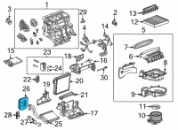 OEM 2022 Chevrolet Trailblazer Heater Core Seal Diagram - 42747632
