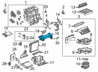 OEM Chevrolet Trailblazer Evaporator Case Diagram - 42727374
