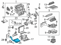 OEM 2022 Chevrolet Trailblazer Heater Core Diagram - 42677734