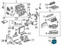 OEM Buick Encore GX Blower Motor Diagram - 42737329