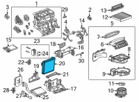 OEM 2022 Chevrolet Trailblazer Evaporator Core Diagram - 42752021