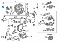 OEM 2021 Chevrolet Trailblazer Temperature Door Actuator Diagram - 42677759