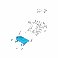 OEM 2008 Kia Sportage Cushion Assembly-Rear 2ND Diagram - 892001F1014GE