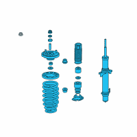 OEM 2013 Acura TL Shock Absorber Assembly, Right Front Diagram - 51610-TK5-A52