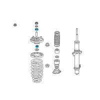 OEM Acura TL Rubber, Damper Mt Front Diagram - 51631-TK5-A02