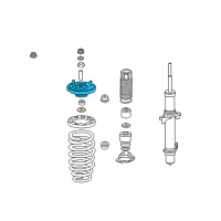 OEM 2009 Acura TL Base, Front Shock Absorber Mounting Diagram - 51675-TK4-A01