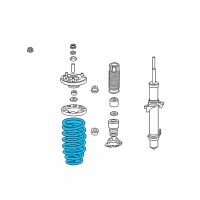 OEM Acura TL Spring, Front Diagram - 51401-TK4-A03