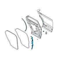 OEM 2021 Ford Explorer Front Weatherstrip Diagram - LB5Z-7825325-B