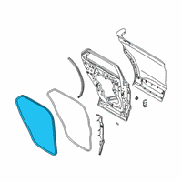 OEM 2021 Ford Police Interceptor Utility Weatherstrip On Body Diagram - LB5Z-78253A10-A