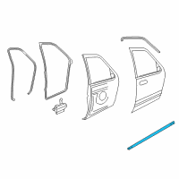 OEM 2009 Ford Explorer Sport Trac Lower Weatherstrip Diagram - 8A2Z-78253A45-A