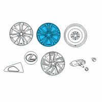 OEM 2018 Lexus RX450hL Wheel, Disc Diagram - 42611-0E380