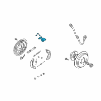 OEM 2000 Hyundai Accent Cylinder Assembly-Wheel, RH Diagram - 58380-2H000