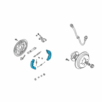 OEM 2002 Hyundai Elantra Shoe & Lining Kit-Rear Brake Diagram - 58305-2DF00