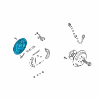 OEM Hyundai Elantra Plate Assembly-Rear Brake Back, LH Diagram - 58355-2D020