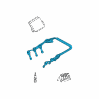 OEM 2006 Hyundai Santa Fe Cable Set-Spark Plug Diagram - 27501-37B00