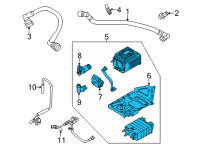 OEM 2022 Ford F-250 Super Duty Vapor Canister Diagram - LC3Z-9D653-J