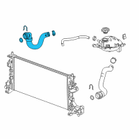 OEM 2017 Chevrolet Cruze Outlet Radiator Coolant Hose Assembly Diagram - 39057860