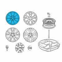 OEM 2014 Jeep Cherokee Steel Wheel Diagram - 5NA92S4AAB