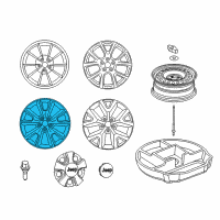 OEM 2016 Jeep Cherokee Aluminum Wheel Diagram - 5SN87AAAAB