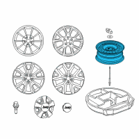 OEM 2015 Jeep Cherokee Steel Wheel 17 Inch Diagram - 4726429AA