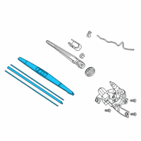 OEM 2020 Acura RDX Back Glass Wiper Blade Diagram - 76730-TJB-A11