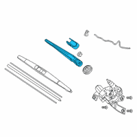 OEM 2022 Acura RDX Arm, Rear Wiper Diagram - 76720-TJB-A11