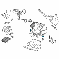 OEM 2010 Acura TSX Rubber, Air Cleaner Mounting Diagram - 17212-PN3-000