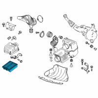 OEM Honda CR-Z Element Assembly, Air Cleaner Diagram - 17220-RTW-000