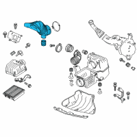 OEM 2013 Honda CR-Z Tube Assembly, Air Inlet Diagram - 17243-RTZ-000