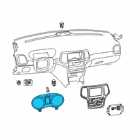 OEM 2019 Jeep Grand Cherokee Visor-Cluster Diagram - 68353576AA