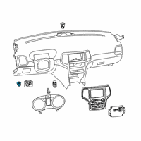 OEM 2018 Jeep Grand Cherokee Switch-Fuel Door Diagram - 68164107AA