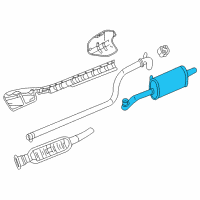 OEM 2001 Chrysler PT Cruiser Exhaust Muffler Diagram - 5278195AG