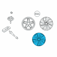 OEM 2017 Kia Niro Wheel Hub Cap Assembly Diagram - 52960G5120