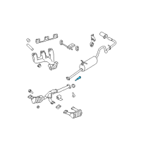 OEM 2002 Ford Explorer Muffler & Pipe Stud Diagram - 1L2Z-5F264-BA