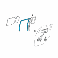 OEM 2004 Scion xB Run Channel Diagram - 68142-52031