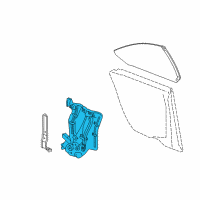 OEM Pontiac G6 Quarter Window Regulator Assembly Diagram - 20774594