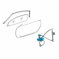 OEM Chrysler Crossfire Window Regulator Motor Diagram - 5097930AA