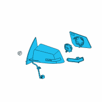 OEM Saturn Outlook Mirror Assembly Diagram - 25894450