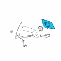 OEM Saturn Outlook Mirror Glass Diagram - 15951928