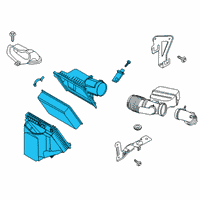 OEM Ford F-350 Super Duty Air Cleaner Assembly Diagram - LC3Z-9600-A