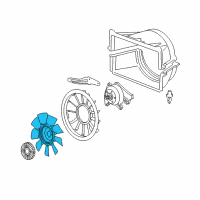 OEM GMC Sierra 3500 Fan Blade Diagram - 15102144
