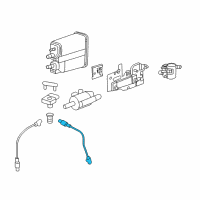 OEM 2017 GMC Yukon XL Lower Oxygen Sensor Diagram - 12657188