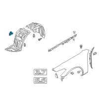 OEM 2017 Infiniti Q50 Splash Guard-Front Fender, LH Diagram - 63833-JK50A
