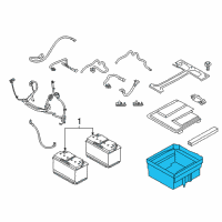 OEM 2019 Ford Transit-350 HD Battery Tray Diagram - CK4Z-10732-C