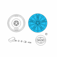 OEM 2017 Toyota 86 Wheel, Alloy Diagram - SU003-06811