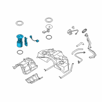 OEM Infiniti QX50 In Tank Fuel Pump Diagram - 17040-1BA0D