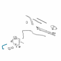 OEM Hummer H3 Hose, Rear Window Washer Solvent Container Diagram - 15297373