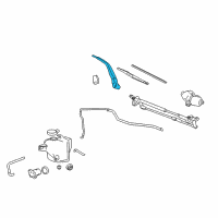 OEM 2009 Hummer H3 Wiper Arm Diagram - 10389561